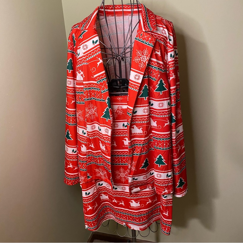 Ugly Christmas Suit - jacket & skirt two piece